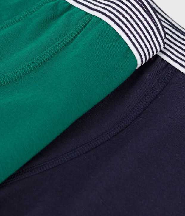 Lot de boxers enfant en coton et &eacute;lasthanne uni multicouleur
