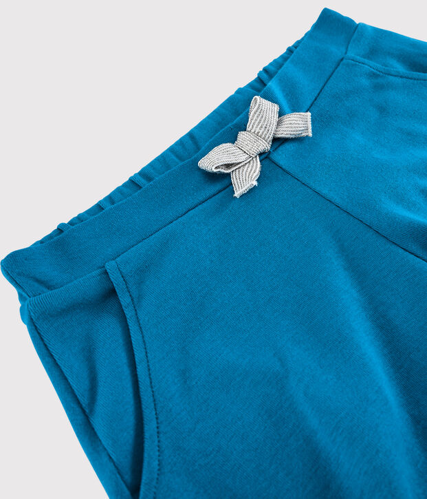 Katoenen short voor meisjes blauw