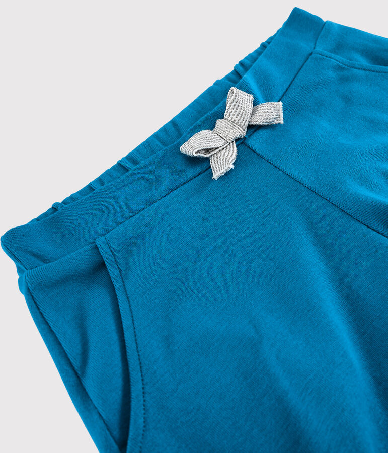 Katoenen short voor meisjes blauw