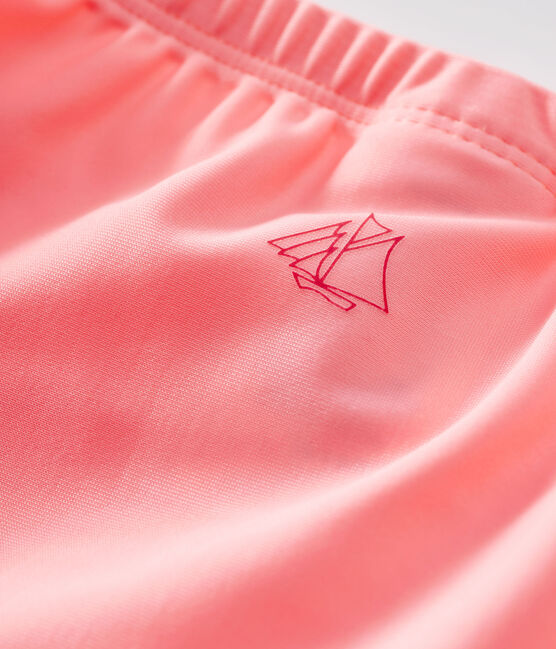Bas de maillot de bain écoresponsable bébé fille rose FLUO ROSE