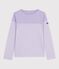 Tee-shirt marinière femme en coton violet SQUAW/ MILK