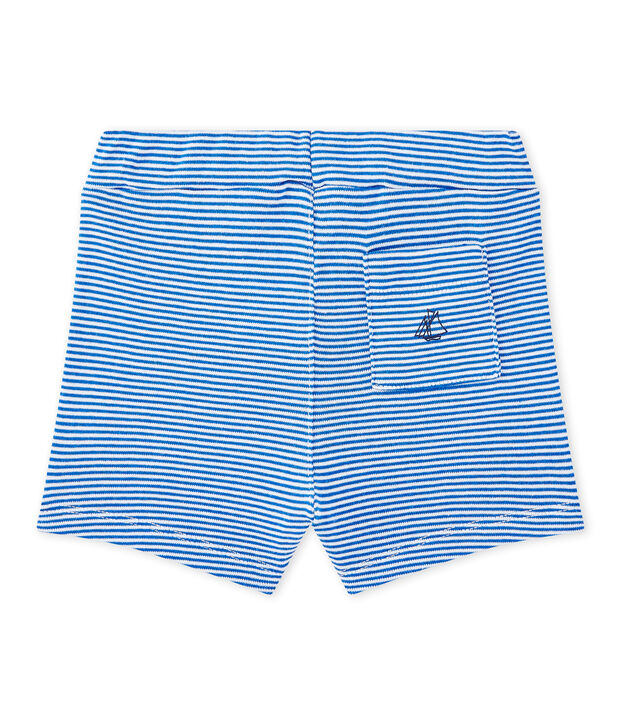 Short b&eacute;b&eacute; gar&ccedil;on ray&eacute; bleu/blanc