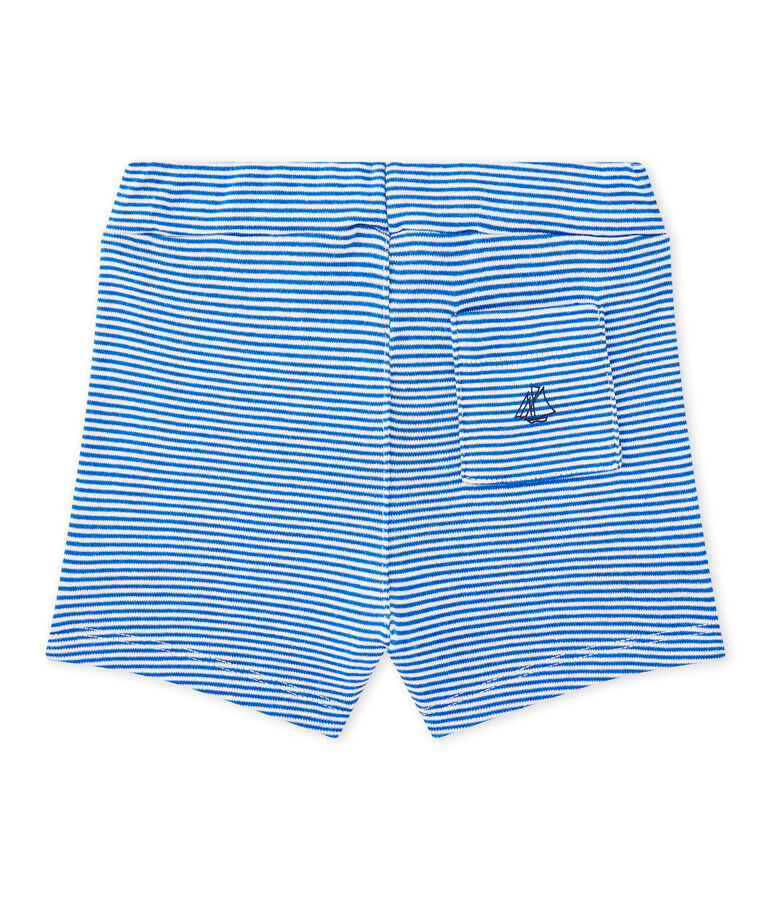 Short b&eacute;b&eacute; gar&ccedil;on ray&eacute; bleu/blanc