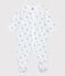 Katoenen babypyjama met bloemenprint wit MARSHMALLOW/wit MULTICO