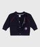 Cardigan bébé en coton uni, coutures contrastées SOIR