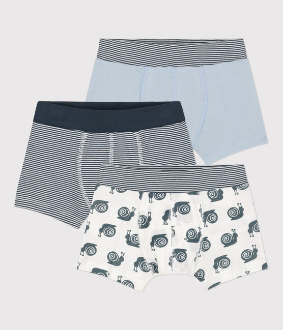 Set van 3 boxershorts met slakkenprint voor jongens in katoen variante 1