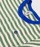 Teeshirt enfant en coton manches courtes à rayures vert PALMERAIE/ AVALANCHE