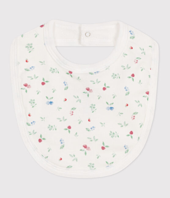 Bavoir naissance en coton imprimé blanc MARSHMALLOW/blanc MULTICO