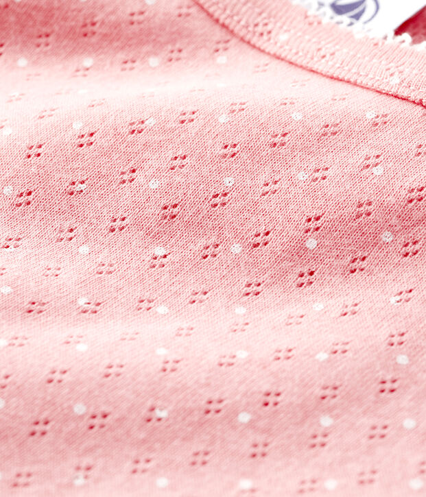 Dames fantasiehemd met bandjes roze/wit