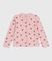 Cardigan enfant en coton imprimé rose JOLI/blanc MULTICO