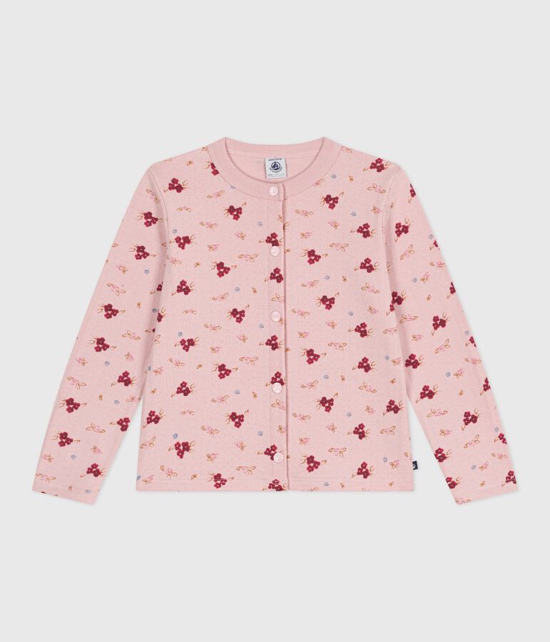 Katoenen cardigan met print voor kinderen roze/multicouleur