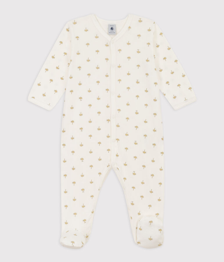 Katoenen pyjama met palmprint wit/multicouleur