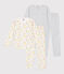 Lot de 2 pyjamas fleur petite fille en coton variante 1