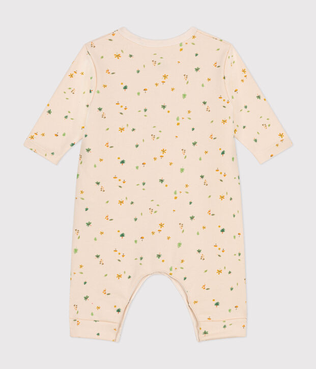 Lang pakje van fleece voor baby's ecru/multicouleur