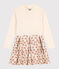 Robe manches longues imprimée enfant fille blanc AVALANCHE/ MULTICO