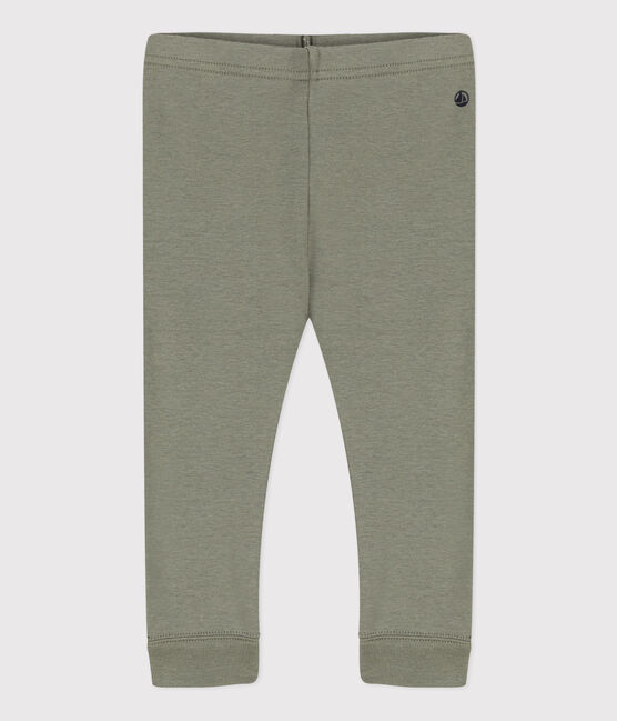 Legging bébé uni en coton vert MARECAGE