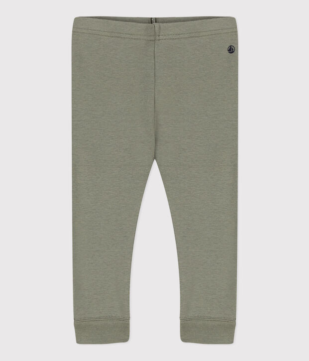 Katoenen effen legging voor baby's groen
