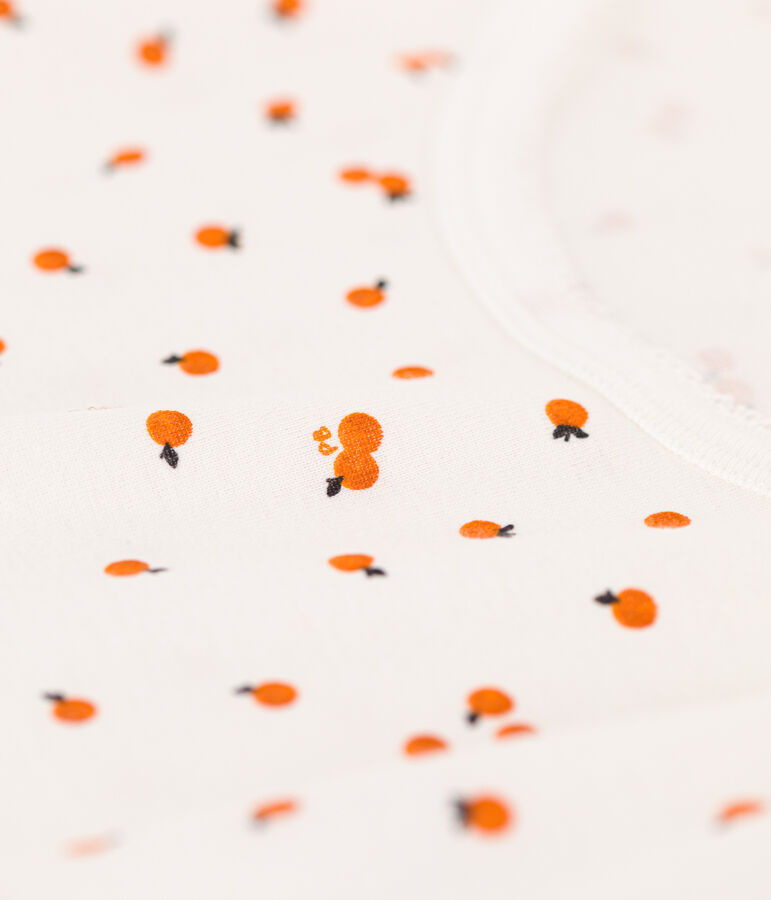 Katoenen babydoll voor dames wit/multicouleur