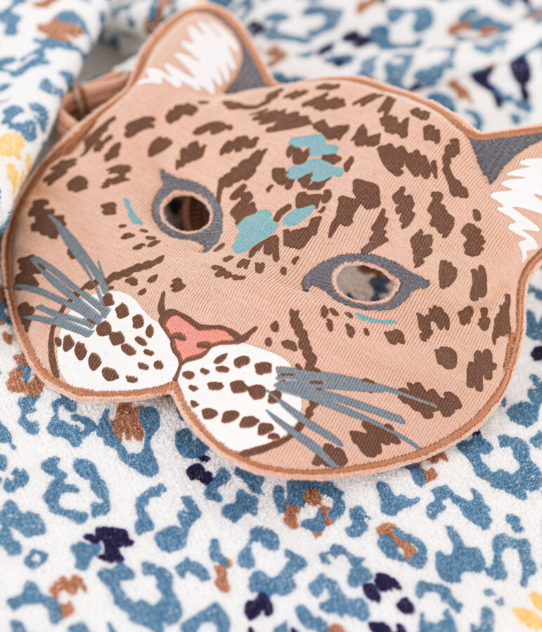 Pyjama d&eacute;guisement enfant avec un masque blanc/multicouleur