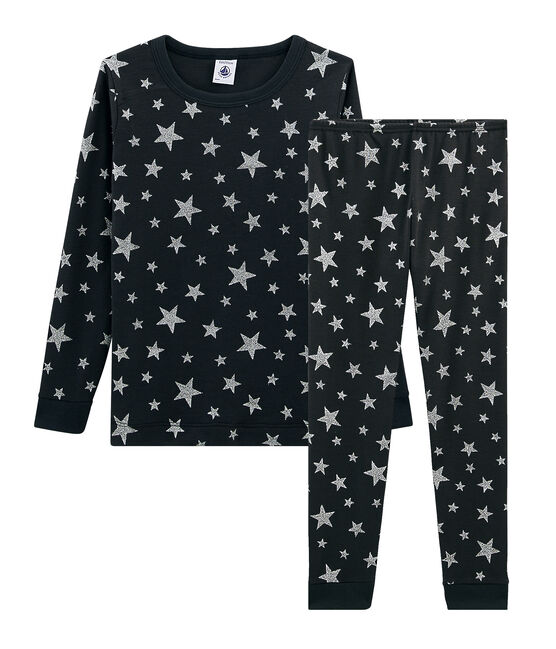 Pyjama petit garçon coupe très ajustée en côte gris CAPECOD/gris ARGENT