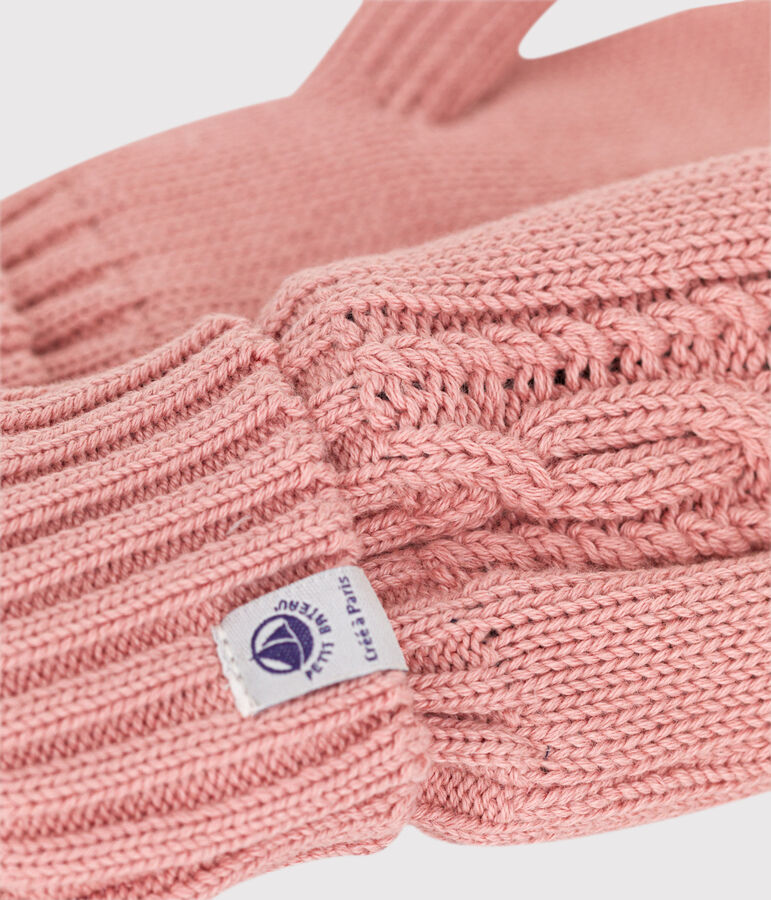 moufles enfant gar&ccedil;on-fille rose