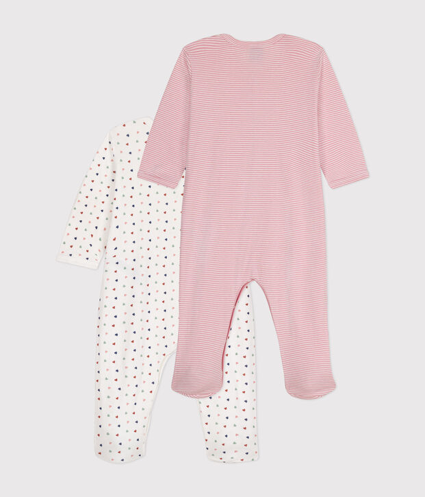 Setje met 2 katoenen babypyjama's multicouleur