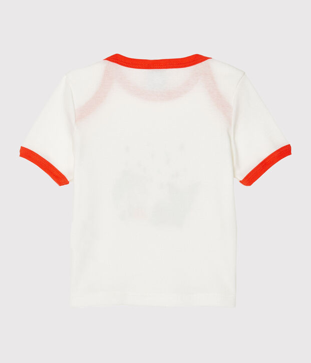 T-shirt met korte mouwen babyjongen wit