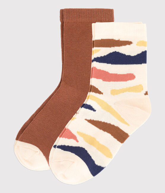 Lot de 2 paires de chaussettes enfant fille / garçon variante 1
