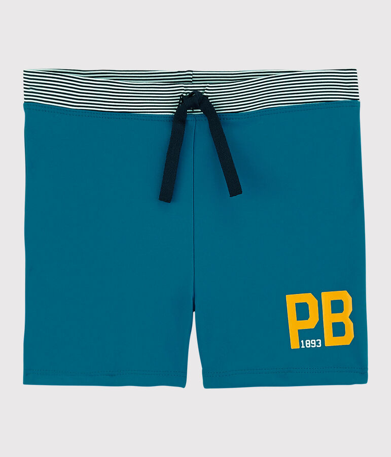 Gerecyclede zwembroek voor jongens blauw MYKONOS