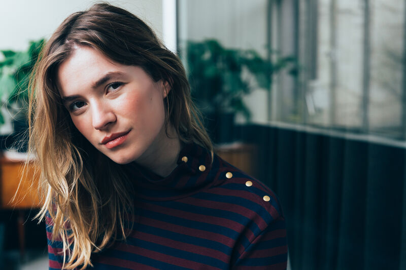 effen coltrui voor dames blauw/rood