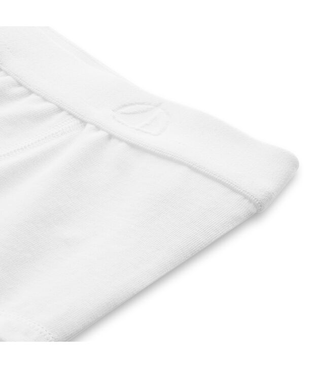Boxer gar&ccedil;on uni blanc