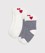 Set geborduurde katoenen babysokken variante 1