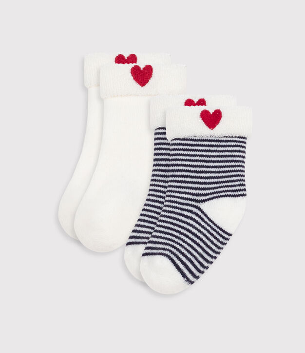 Lot de chaussettes b&eacute;b&eacute; en coton brod&eacute; multicouleur