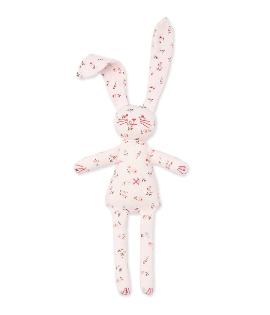 Doudou lapin bébé mixte imprimé roze VIENNE/wit MULTICO