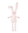 Doudou lapin bébé mixte imprimé roze VIENNE/wit MULTICO