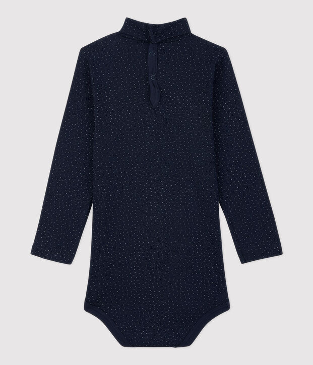 Romper van katoen. blauw/wit