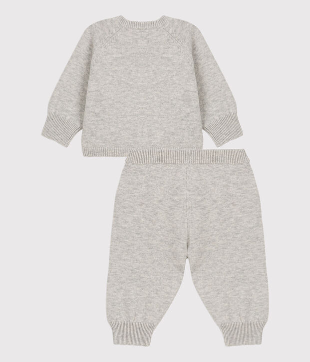 Tweedelig setje van tricot uit wol en katoen BELUGA CHINE