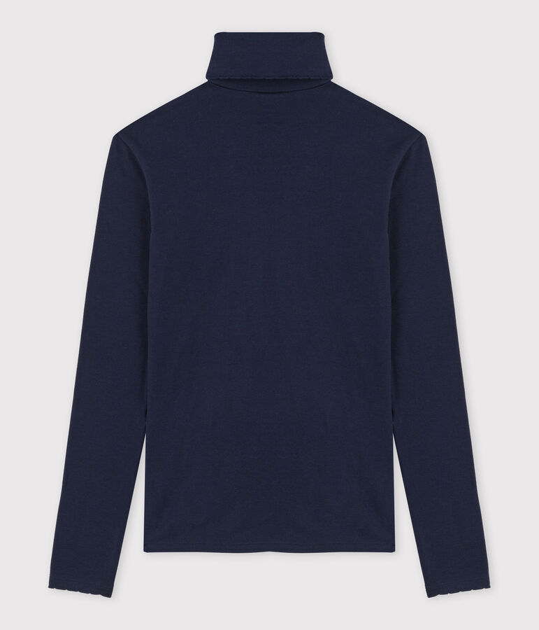 Iconische coltrui met cocottesteek in katoen voor dames blauw SMOKING