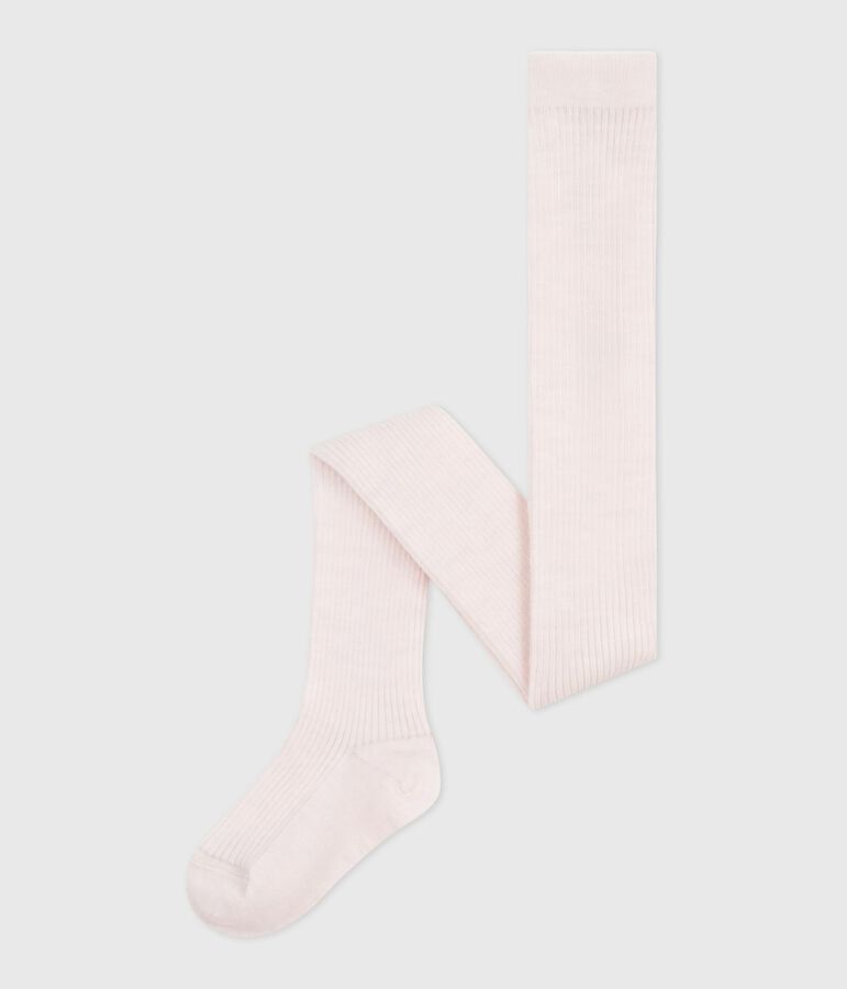 Collant enfant en laine rose