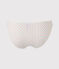 Meisjesslip in stretchjersey met dessin wit LAIT/wit MULTICO