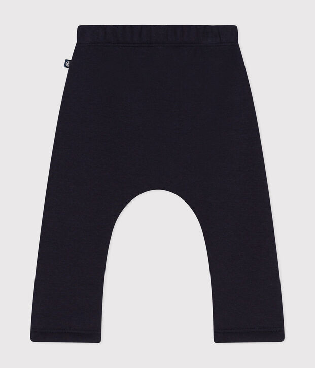 Pantalon en molleton doux et chaud b&eacute;b&eacute; bleu marine