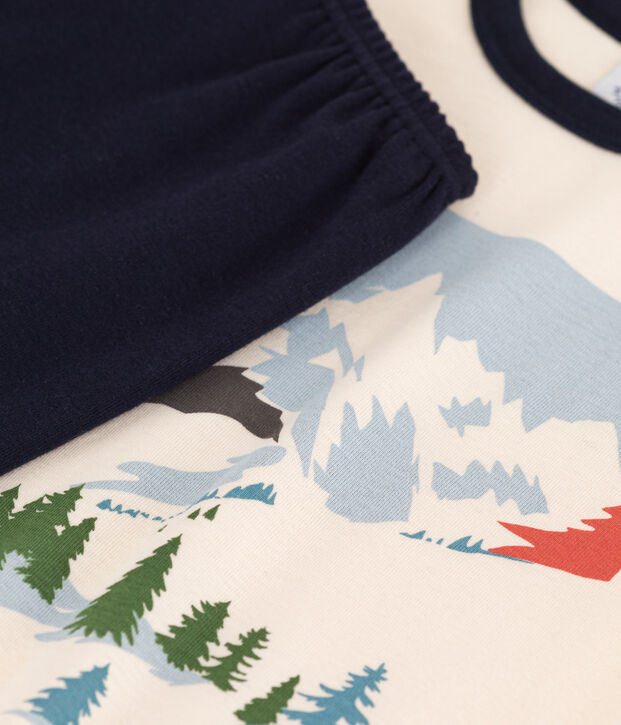 Pyjama en coton enfant bleu/multicouleur