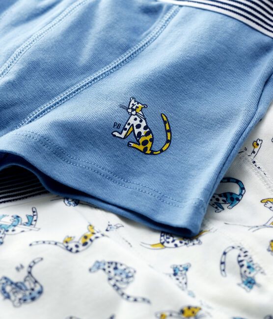 Set van 2 jongens boxershorts met panterprint van biologisch katoen variante 1