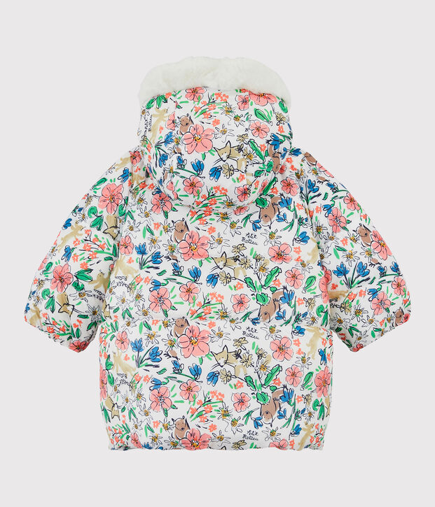 Doudoune matelass&eacute;e b&eacute;b&eacute;. blanc/multicouleur