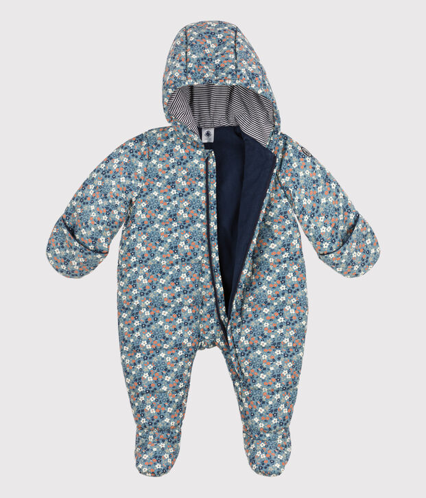 Skipakje met print van gerecycleerd materiaal voor baby's blauw/multicouleur