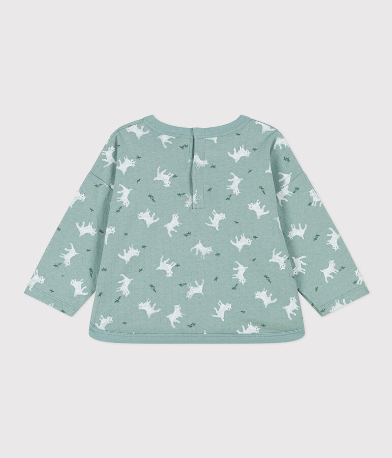 Baby-T-shirt met lange mouwen in tubic groen/multicouleur