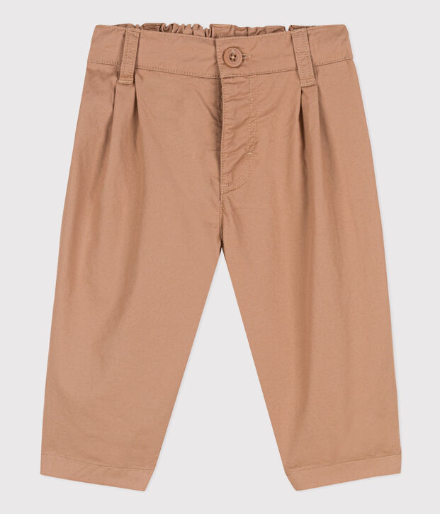 Pantalon b&eacute;b&eacute; en serge craquante beige