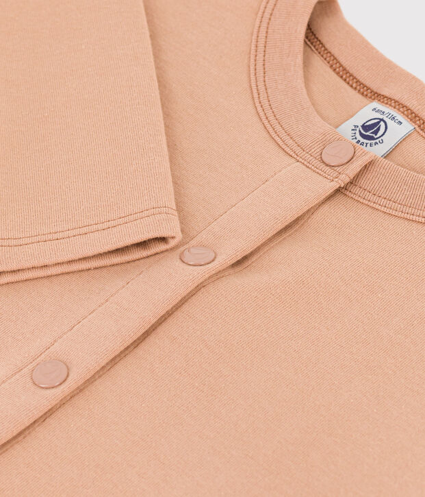 Vest voor meisjes in katoen beige