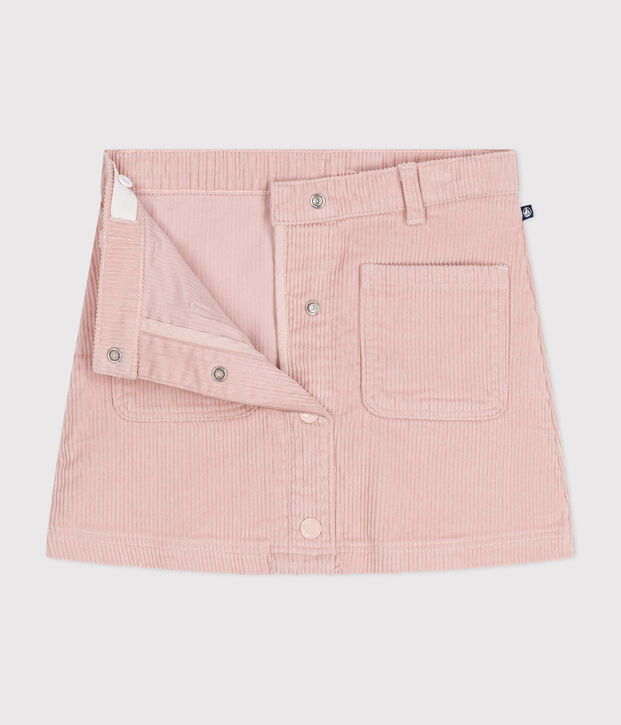 Jupe en velours enfant fille rose