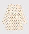 Robe manches longues en tubique imprimé enfant fille blanc AVALANCHE/ MULTICO